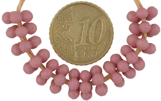 Vintage Flower Molded Glass African Trade Beads, Czech 9Mm - alternate view