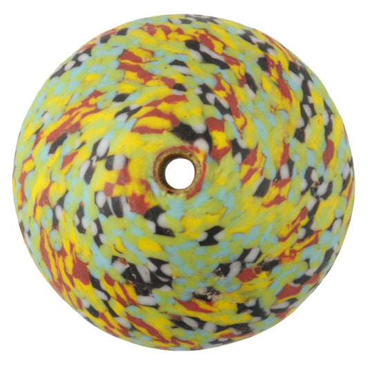 Large Bicone African Trade Bead | Recycled Glass From Ghana - alternate view