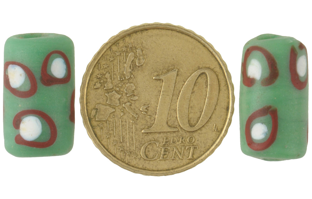 Rare Green "Eye" Antique Venetian Lampwork Beads - African Trade - alternate view