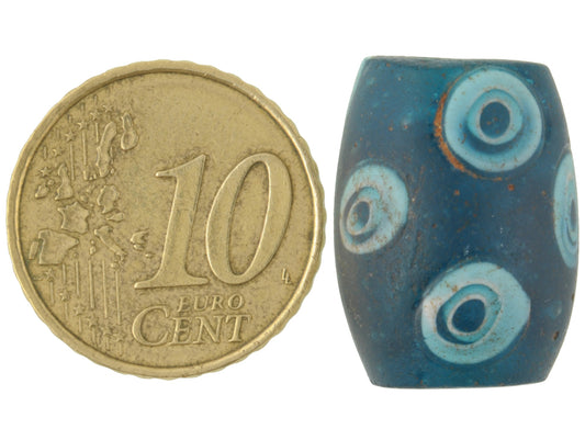 Rare Antique Large Oval Venetian Millefiori African Trade Bead - 20X14Mm - alternate view