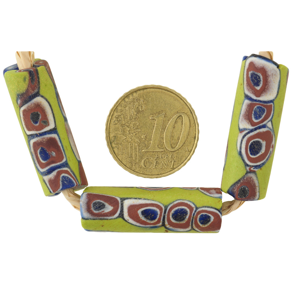 Antique Large Millefiori Venetian Mosaic Trade Beads - African Trade Beads