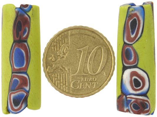 Antique Large Venetian Millefiori African Trade Beads, 29-30Mm - alternate view