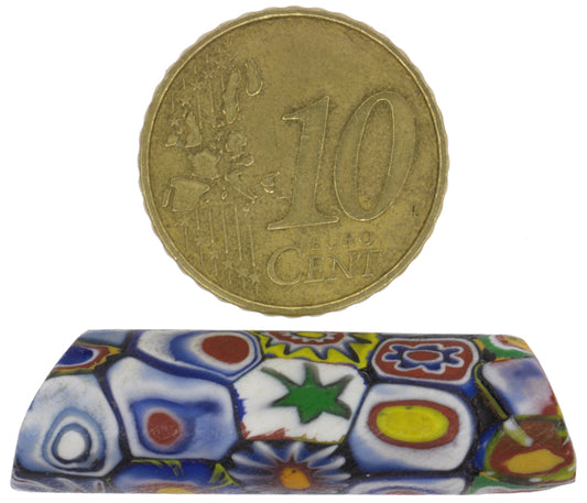 Rare Antique Multimurrine Millefiori Venetian Mosaic Glass Trade Bead - Large - alternate view