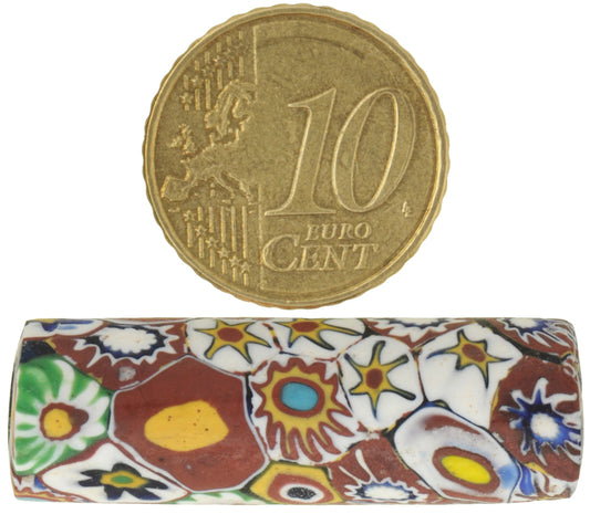 Rare Large Antique Multimurrine Venetian Millefiori Mosaic African Trade Bead - alternate view