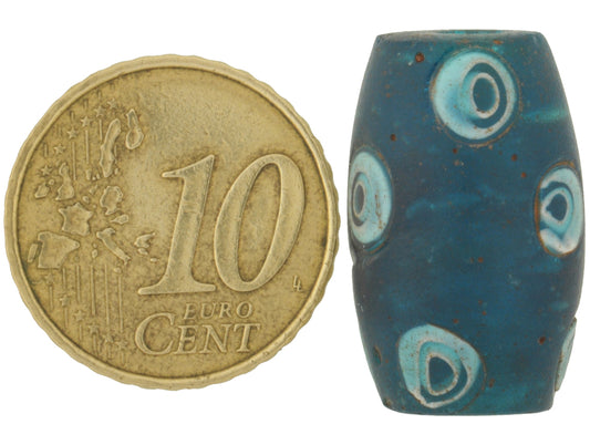 Rare Antique Large Oval Millefiori Venetian Mosaic Glass Trade Bead - alternate view