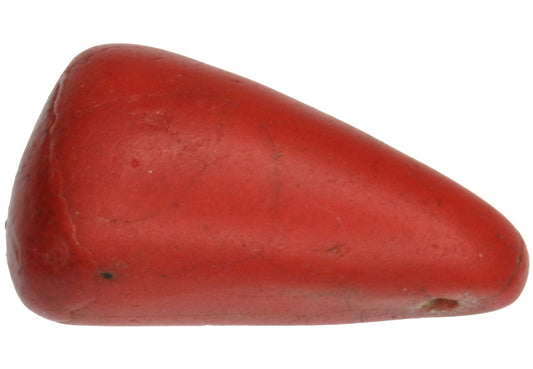 Rare Old Red Kiffa Bead - African Glass Trade Bead - alternate view