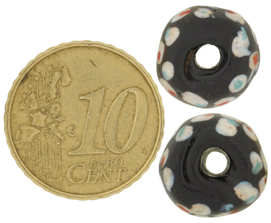 Rare Antique Large "Thousand Eyes" Venetian Lampwork Glass Trade Beads - alternate view