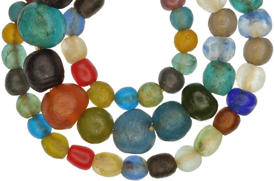 Translucent Krobo Glass Beads - Imitating Old Venetian Trade Beads - alternate view