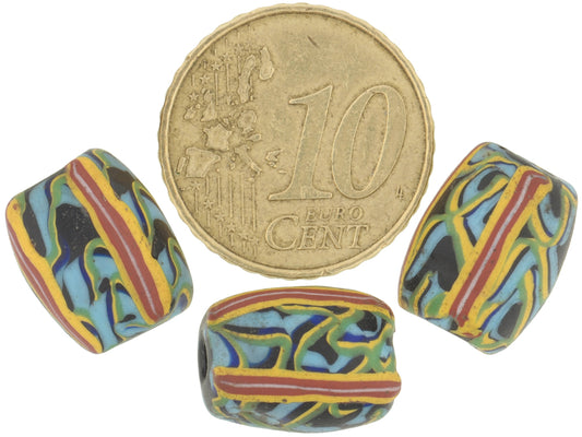 Rare Antique Fancy Venetian Lampwork Glass African Trade Beads 13Mm - alternate view