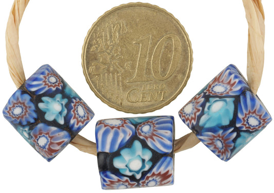 Rare Antique Venetian Millefiori Mosaic African Trade Beads, 12Mm - alternate view