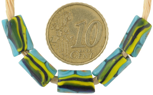 Antique Venetian Millefiori African Trade Beads, Mosaic Glass, 11Mm - alternate view