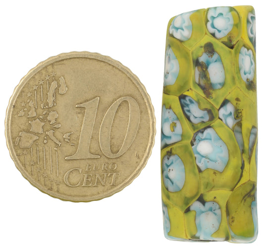 Rare Antique Large Venetian Millefiori Glass Trade Bead, 30X12Mm - alternate view