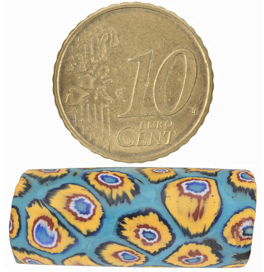 Antique Large Millefiori Venetian Mosaic Glass Trade Bead - alternate view