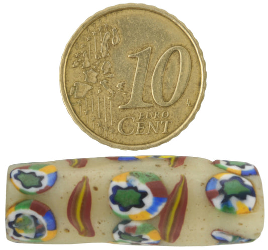 Antique Venetian Millefiori Trade Bead With Rare Murrine And Trail Decoration - alternate view