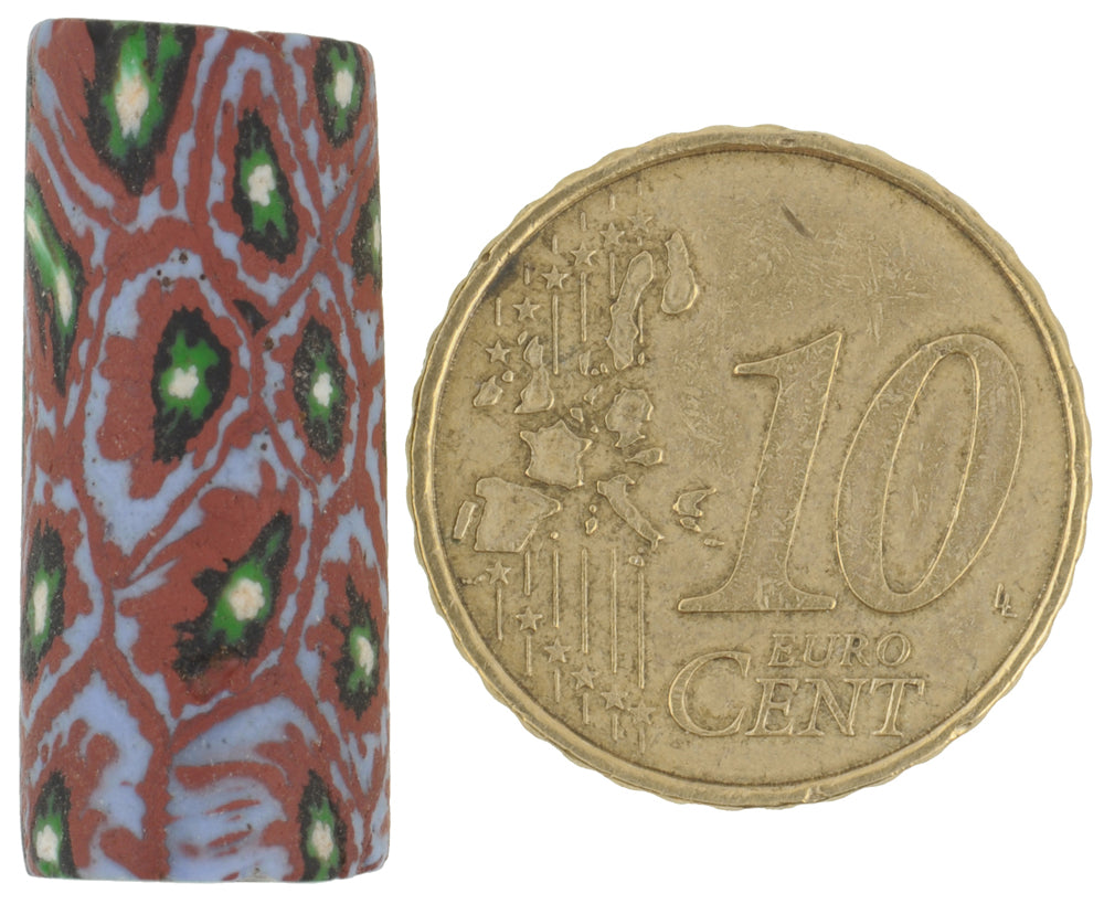 Rare Antique Venetian Millefiori Mosaic Trade Bead - 24 X 10Mm - alternate view