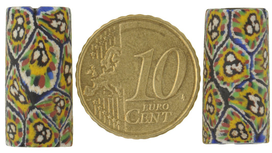 Antique Large Venetian Millefiori Mosaic Glass Trade Beads - African Trade - alternate view