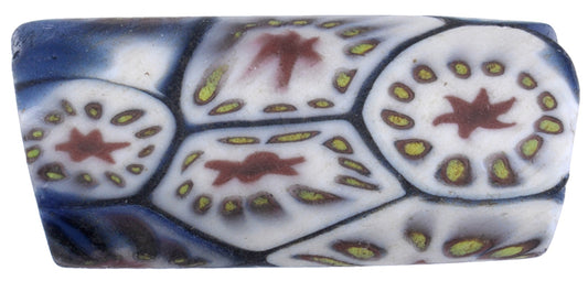 Rare Antique Venetian Millefiori Mosaic Trade Bead, 22X10Mm, African Trade - alternate view