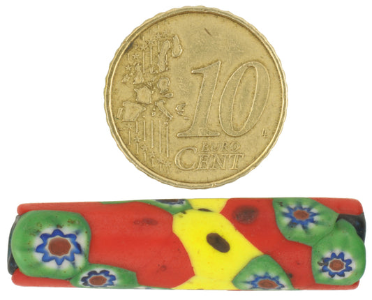 Rare Large Antique Millefiori Mosaic Glass Bead | African Trade Bead - alternate view