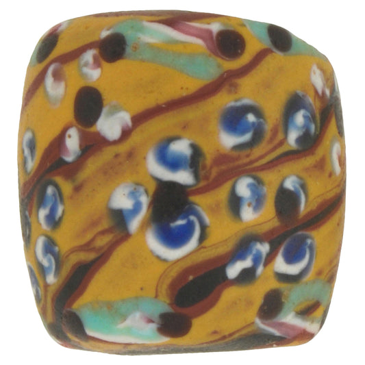 Beautiful Antique Floral/Fancy Venetian Glass Trade Bead - 14X13Mm - alternate view
