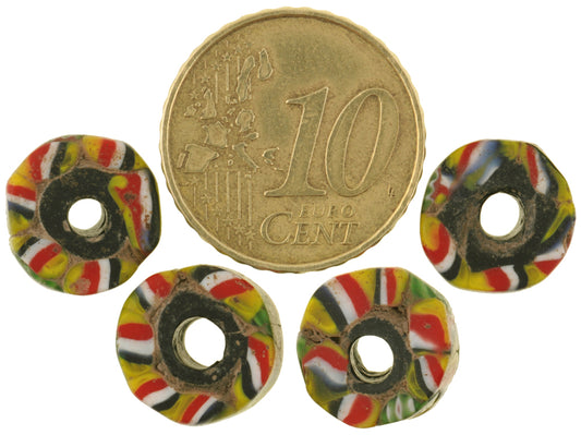 Rare Antique Venetian Millefiori Mosaic Beads - African Trade, 1900S - alternate view