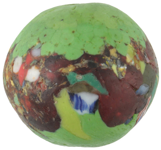 Large Recycled Glass Trade Beads - African Ghana Krobo Beads 28X26Mm - alternate view