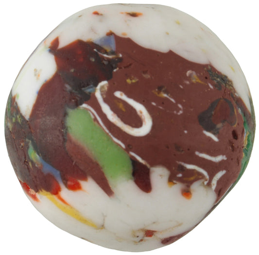 Large Recycled African Trade Bead - 28 X 28 Mm Ghana Glass - alternate view