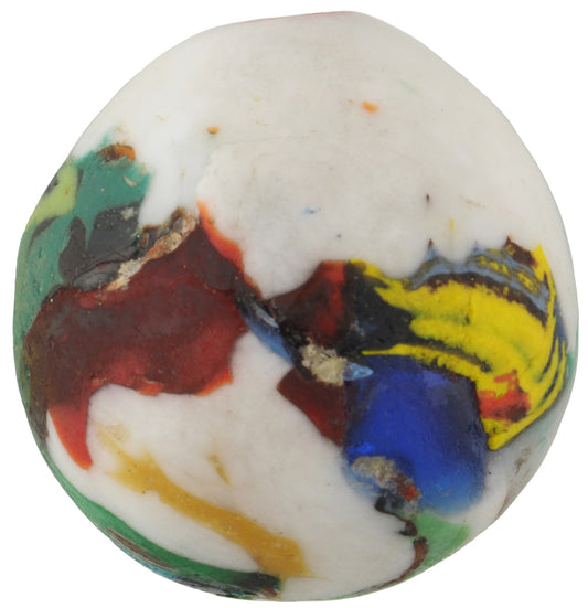 Large African Recycled Glass Trade Bead - Krobo Ghana Bead 28Mm - alternate view