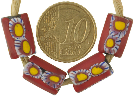 Antique Venetian Millefiori African Trade Beads - 13Mm Mosaic Glass - alternate view