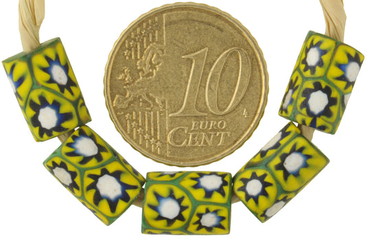 Antique Venetian Millefiori Mosaic Trade Beads, African Glass Beads - alternate view