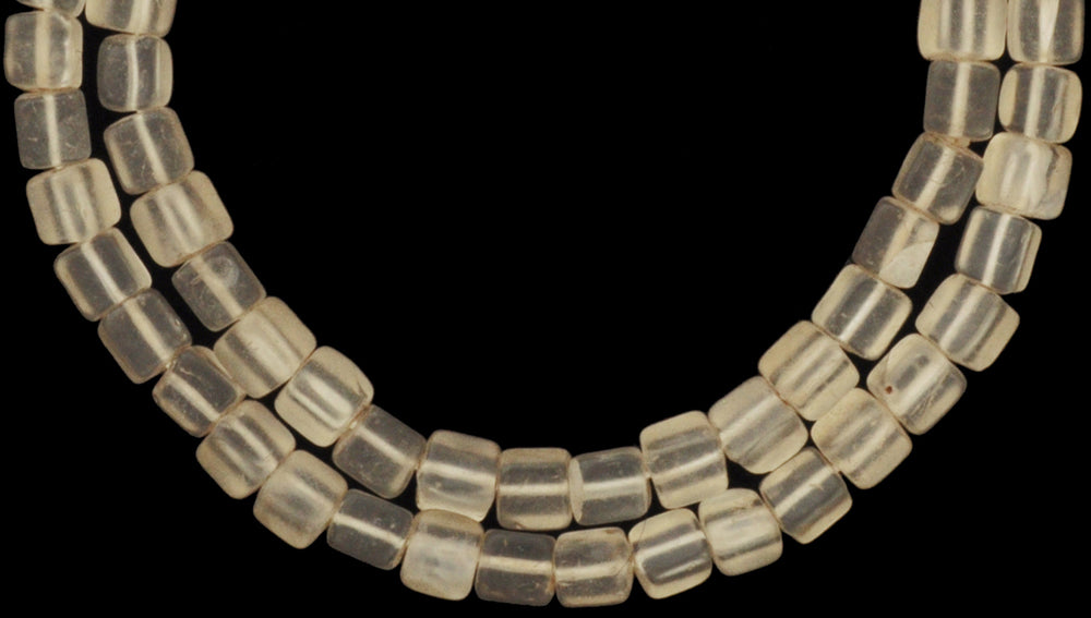 Vintage Translucent Cube Czech Glass Trade Beads - Early 1900S - alternate view