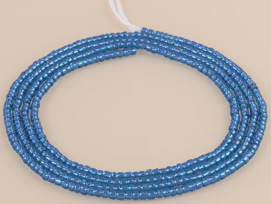 Tie on Deep Ocean Blue Waist Beads – African Handmade Body Jewelry