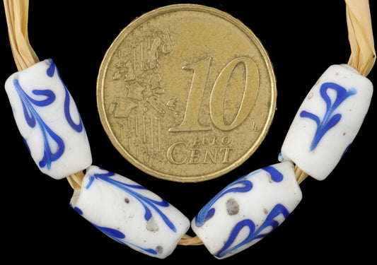 Rare Antique Dutch Delft Fancy Venetian Lampwork Glass Trade Beads - alternate view