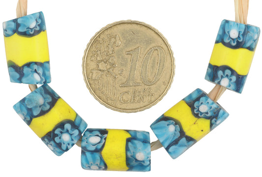 Antique Banded Millefiori Venetian Mosaic African Trade Beads - alternate view