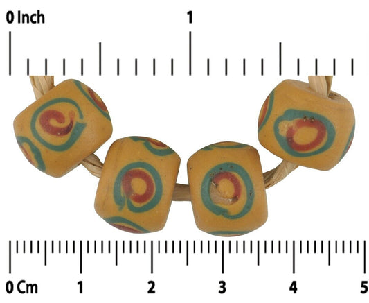 Antique Venetian Eye Fancy Lampwork Beads - African Trade - alternate view