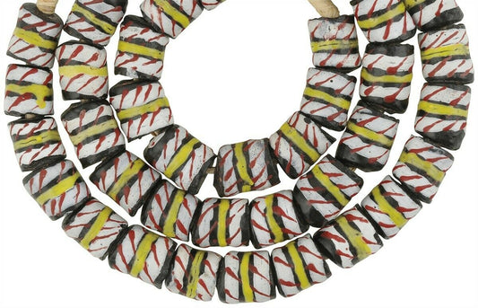 African Beads Handmade Recycled Glass Powder Krobo Ghana - alternate view