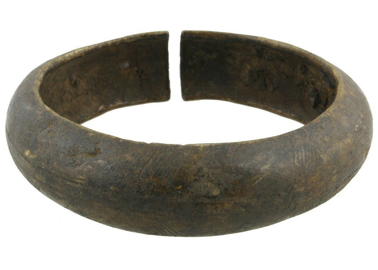 African Art Old Brass Bronze Bracelet Currency Ghana Fulani West Africa - alternate view