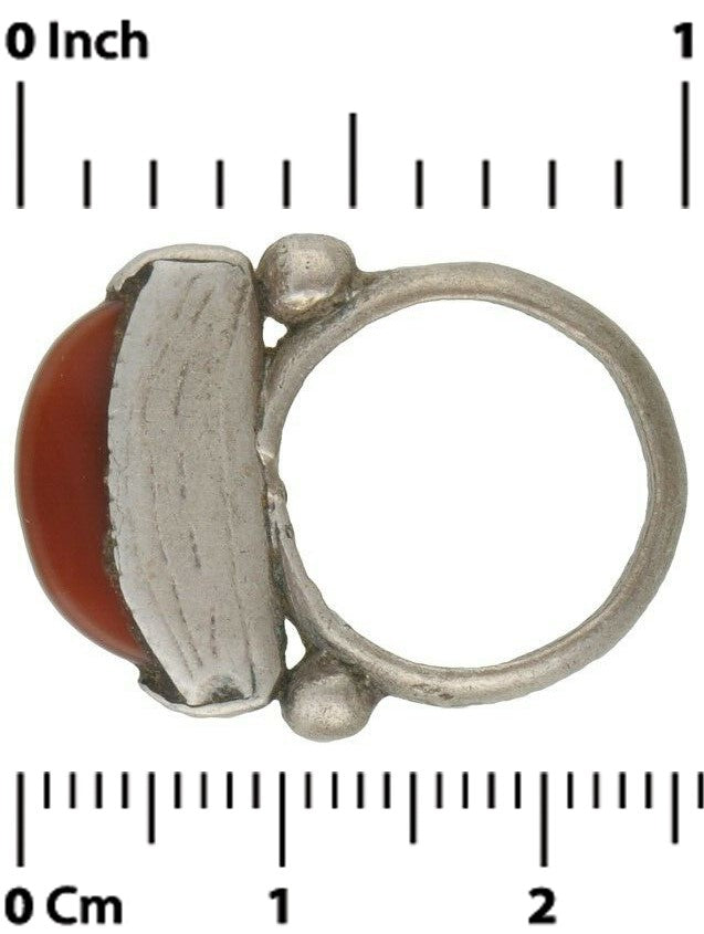 Tuareg Silver Ring with Agate Stone – TribalGH