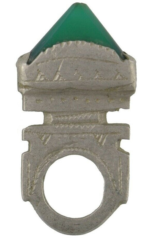 Tuareg Silver Jewelry Vintage Hair Ornament In-Gall African Niger Mali Ethnic - zoomed-in detail