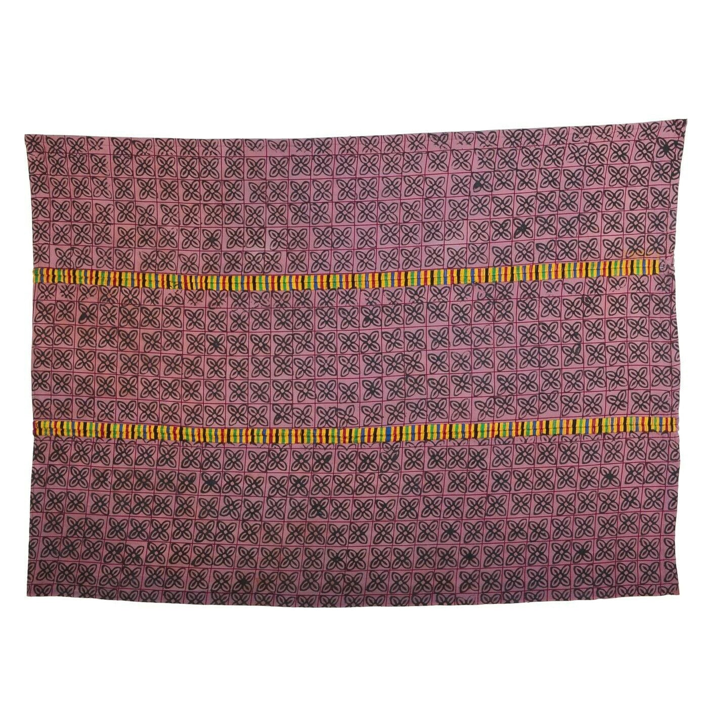 Hand stamped Adinkra cloth – 1970s Ashanti “Woman” size 65″×47″