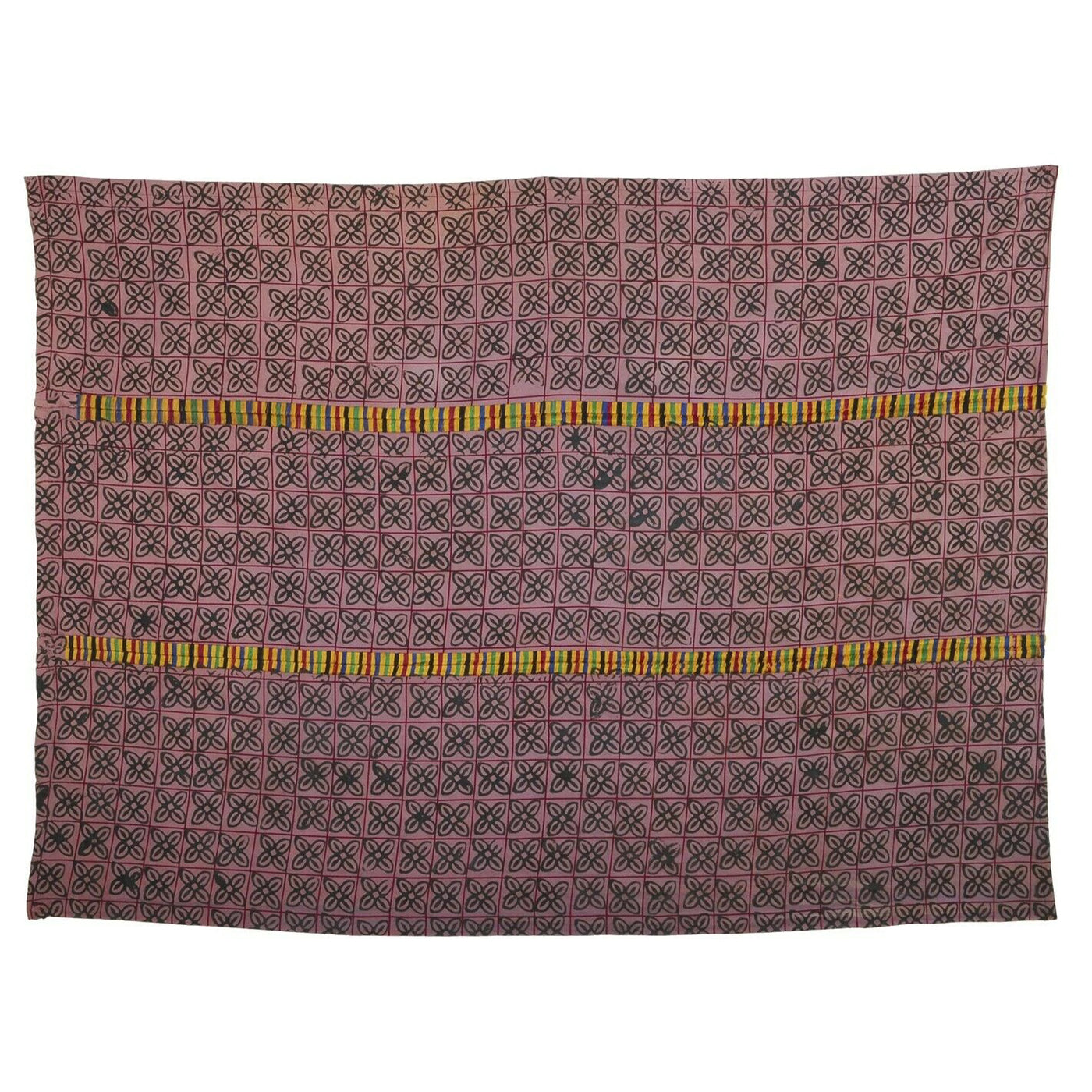 Adinkra Ashanti Cloth African Art Ghana Fabric Hand Stamped West Africa Decor