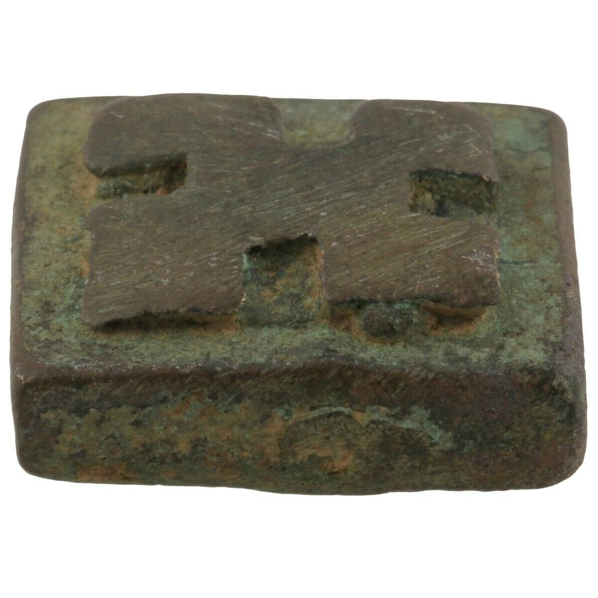 Antique Akan Brass Goldweight – Geometric Lost Wax Weight