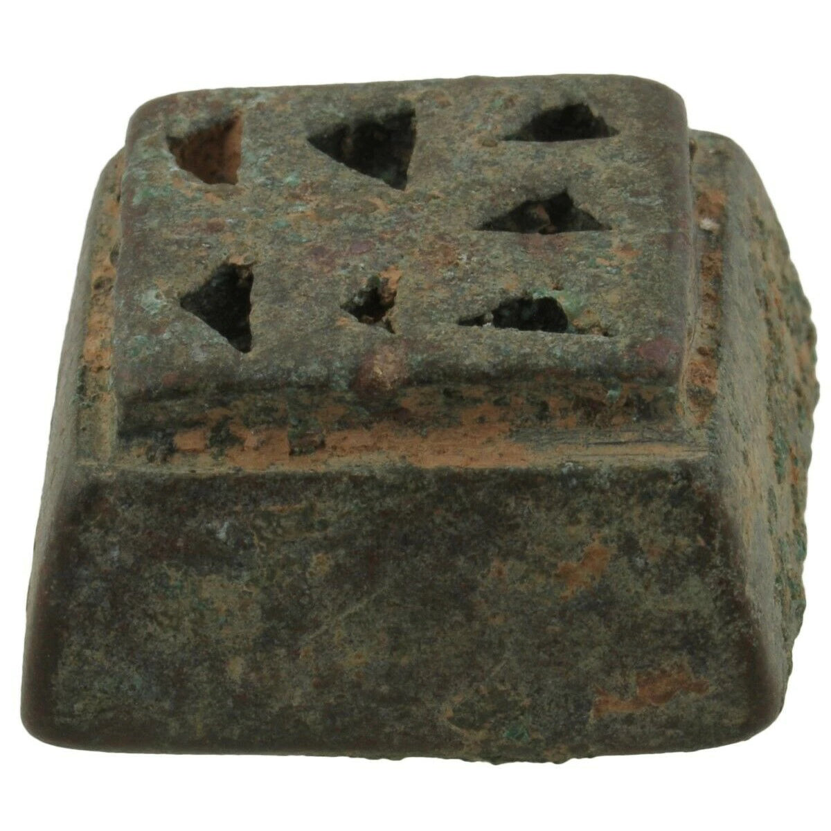 Antique Ashanti Geometric Brass Goldweight – Lost Wax Cast