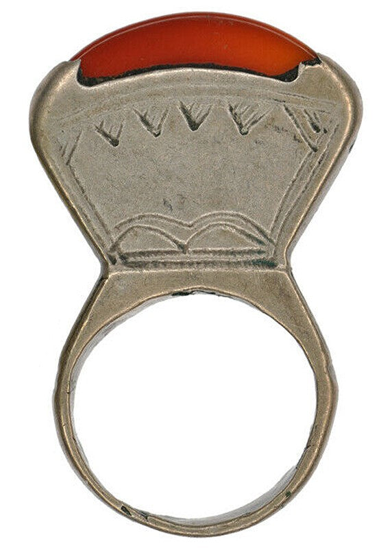 Old Tuareg Silver Ring Ethnic Jewelry African Niger Sahara Handmade Boho Art - alternate view