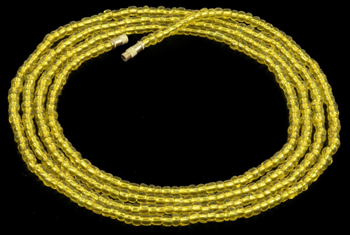 Screw Clasp Sunlit Glow Yellow Handmade African Waist Beads