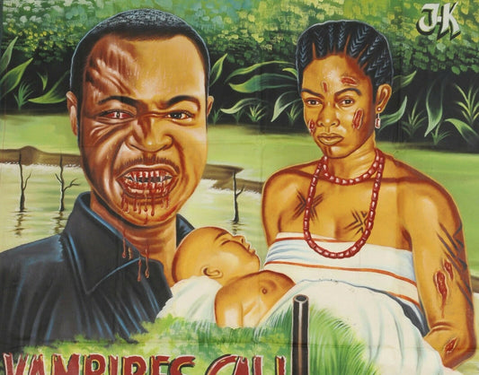 Vampires Call 2 Movie Poster - Ghana Hand-Painted Art - alternate view