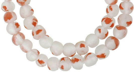 Translucent Glass Beads - Handmade African Krobo Dipo - alternate view