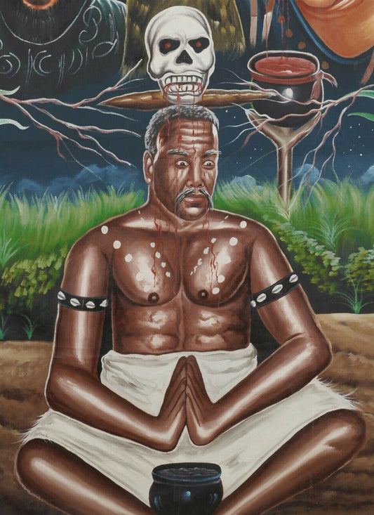 Authentic Sins Of The Father Movie Poster - Hand-Painted In Ghana - alternate view