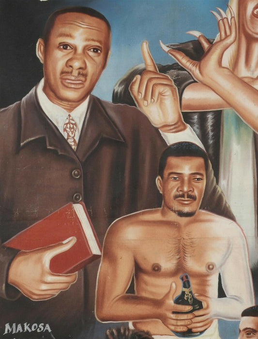 Authentic Hand-Painted Signs And Wonders Movie Poster From Ghana - alternate view