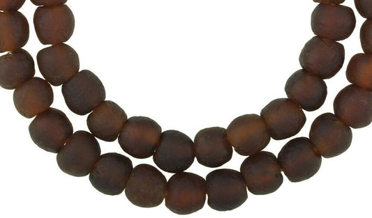 Authentic Bottletranslucent Powder Glass Beads - 12-13Mm, Ghana - alternate view