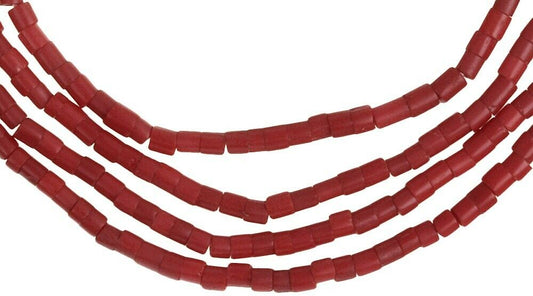 Unique Strand of Tiny 3 mm Red Old Venetian Seed Glass Trade Beads
